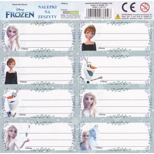 Naklejki na zeszyty Derform Frozen, 7szt